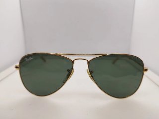 Gafas de sol Ray-Ban junior Aviator Doradas verdes