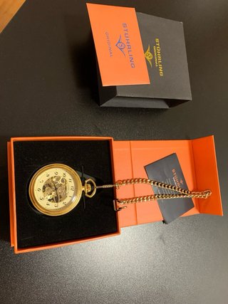 Reloj de bolsillo automático Stuhrling dorado