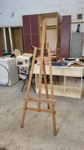 Caballlete de madera para pintar