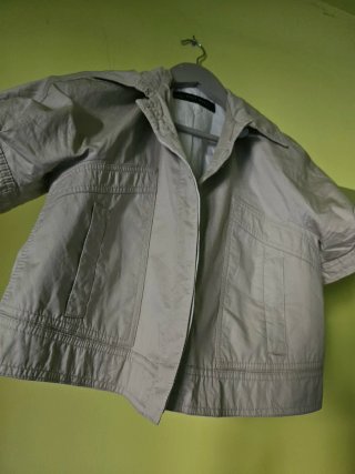 Chaqueta Zara Basic Beige Manga Corta