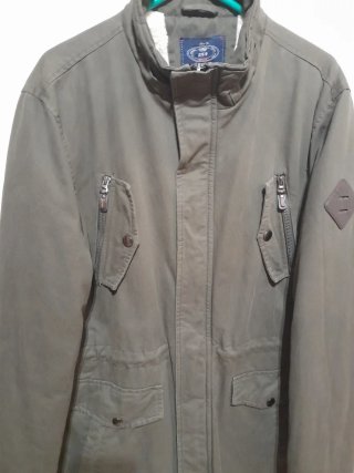 Parka estilo militar verde hombre + OBSEQUIO.