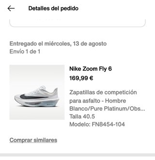 Nike Zoom Fly 6 Talla 40.5