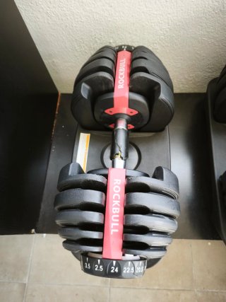 2 Mancuernas Ajustables Rockbull 24 kg,