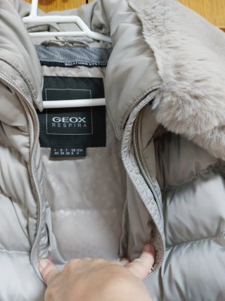Chaqueta anorak de plumas GEOX mujer beige