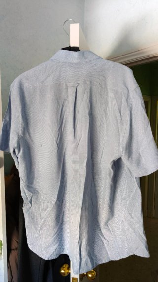 Camisa de manga corta Véneto grisacea azulada