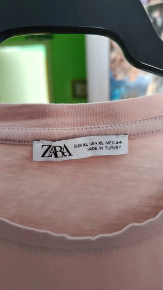Camiseta Zara Lila Claro Talla l