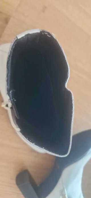 Botín piel blanco talla 40