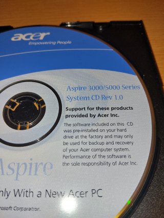 Set CD Ripristino Originali Acer Aspire 3000/5000