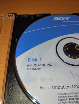 Set CD Ripristino Originali Acer Aspire 3000/5000