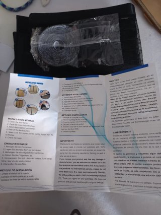Mosquiteras magnéticas negras (2 unidades)