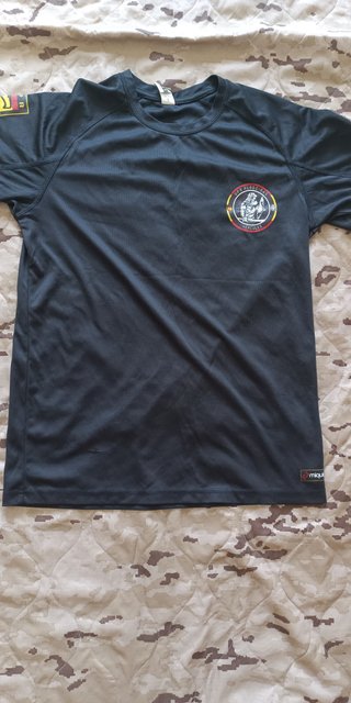 Camiseta Negra Táctica Militar talla S