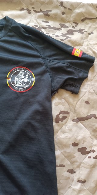 Camiseta Negra Táctica Militar talla S