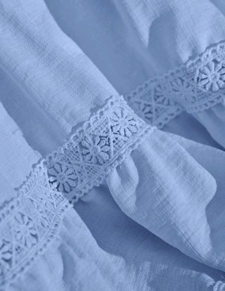Blusa sin mangas con encaje Talla grande