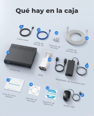 Kit Cámaras Seguridad Reolink 4K PoE NVR 8CH