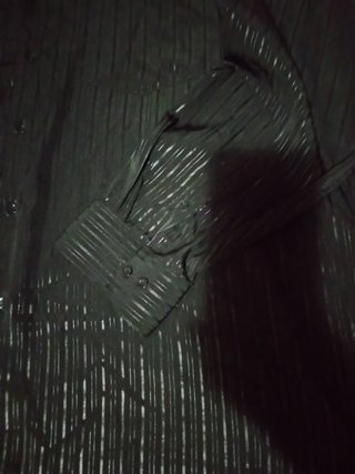 Camisa negra rayas algodón
