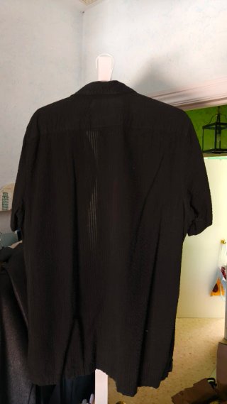 Camisa C&a Negra Manga Corta Talla M