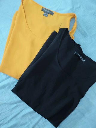 Regalo camisas M Mostaza y Negro