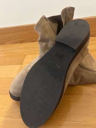 Botines Zara Talla 37 Beige