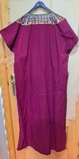 Vestido Caftán Egipcio Vintage Bordado