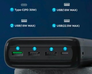 Cargador portátil "Power Bank 50000mAh Negro"