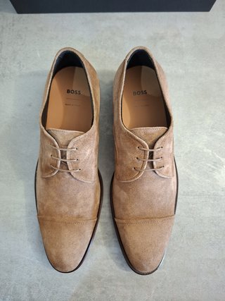 Zapatos BOSS Derby Ante Marrón Talla 44