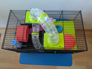 Jaula Hámster 2 plantas con Túneles y Accesorios
