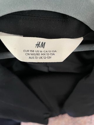 Traje completo H&M Niño Talla 12-13 Negro