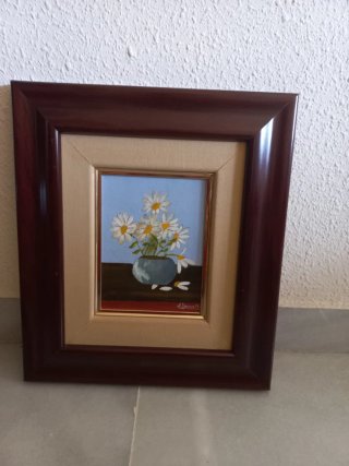 Pareja Cuadros Óleo Originales Flores