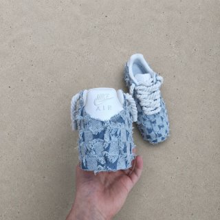 Scarpe in denim con lacci corda