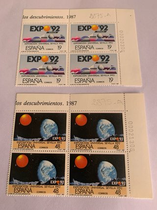 Lote 72 sellos España 85-87 8series 18 edifil R393