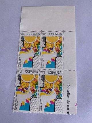 Lote 72 sellos España 85-87 8series 18 edifil R393