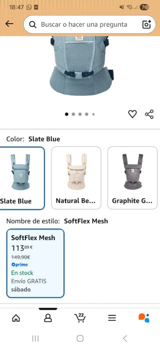 Mochila Portabebé Ergobaby Adapt Blue
