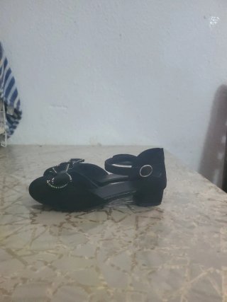 Sandalias niña lazo brillante