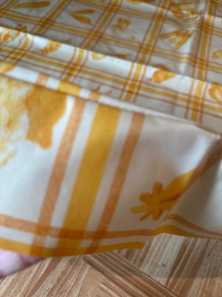 Mantel/hule redondo estampado verduras