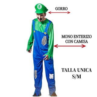 Disfraz Luigi Zombi Talla S/M Halloween Hombre