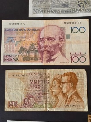 Lote Billetes Bélgica.