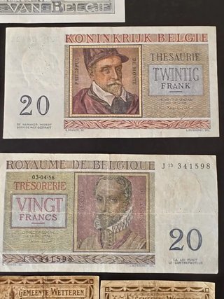 Lote Billetes Bélgica.