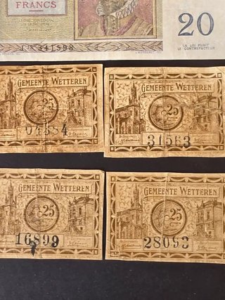 Lote Billetes Bélgica.
