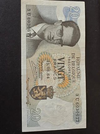 Lote Billetes Bélgica.