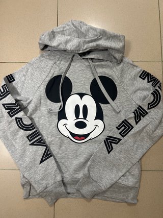 Sudadera Mickey Mouse Gris Mujer Talla XS