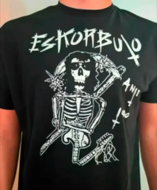 CAMISETA NEGRA - ESKORBUTO - TALLA XL y más...