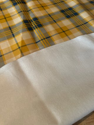 Mantel Hule Redondo 140cm Azul y Amarillo