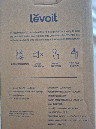 Humidificador Levoit Dual 200S Smart Top-Fill