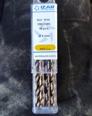 8 Brocas HSS Co 6mm taladro metal hormigon