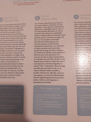Chicco Sdraietta MIA Bouncer Hamaca Bebé