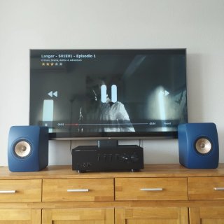 Altavoces KEF LS50 Meta + Ampli Yamaha