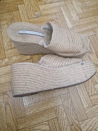 Zara Cuña Esparto Beige Talla 37