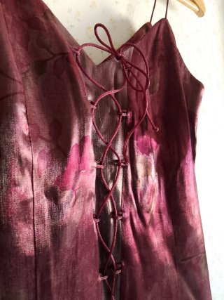 Vestido fiesta/invitada con cordones
