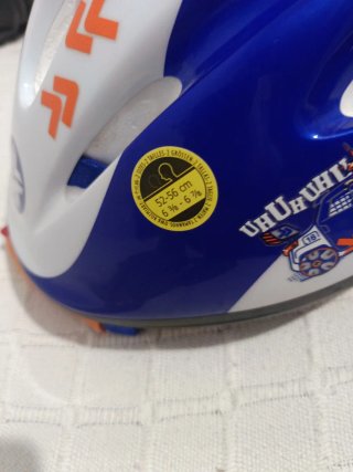 Casco bici/patinete azul y blanco