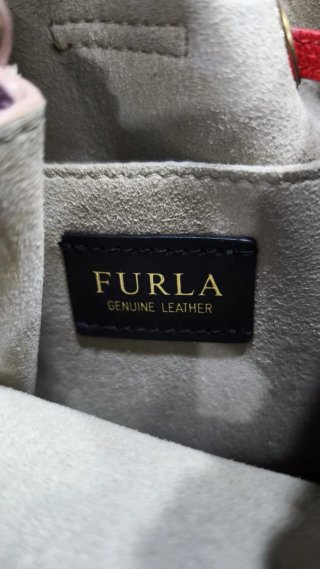 Bolso Furla rosa y rojo